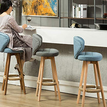 Sedia da Pranzo Sgabelli Alti Sgabelli da Bar Sedia da Bar Moderna e Semplice in Legno massello, Eleganti sgabelli Alti, per Sala da Pranzo da Pub, 65 / 75CM