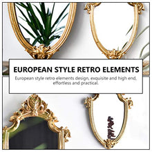 WINOMO Retro Hanging Specchio Trucco di Bellezza Specchio Specchio del Bagno Specchio della Decorazione della Casa Ornamento D' Oro