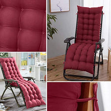Cuscino per sedia a sdraio, in PEP, per interni ed esterni, 154,9 x 48,3 x 7,6 cm, colore: rosso vino