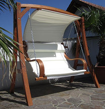 ASS, dondolo di design, MERU HM101, in legno larice, concopertura inclusa