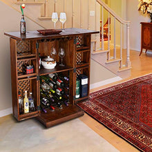 Fab Furnish Sheesham - Mobile da bar compatto per vino e liquori, colore: marrone