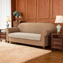 Subrtex - Fodera per cuscino per divano in tessuto di poliestere elasticizzato (2 posti, beige jacquard)