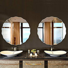 ZCY Specchio da Bagno Specchio da Parete Senza Cornice con Bordo Ondulato, Grande e Semplice, con Retro in Argento, Spessore 5 mm - Specchi Specchio da Barba Specchio ingranditore Spec