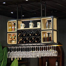 FCXBQ Portabottiglie e portaoggetti per Bicchieri Altezza Regolabile Supporto per Bottiglia di Vino da Appendere a soffitto Bar Butler Distributore di Vino per Tazze Portaoggetti per la casa