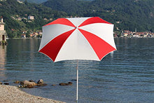 Maffei Art 18 Malta ombrellone semiquadro, cm 160x160/8 (Bianco/Rosso)