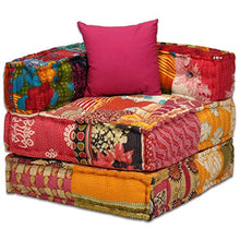 Tidyard Pouf Divano Letto Modulare a 2/3 Posti in Tessuto Patchwork,Divano Letto Modulare a 2 Posti in Tessuto,Divano Letto 2 Posti,Divano Lettto 3 Posti,Divano in Tessuto,Divano Modulare