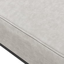 [en.casa] Sgabello Divano Individualmente integrabile Color Crema - per Divano - consiste da Montatura e Cuscini imbottitio - Imitazione Pelle Scamosciata - Arredi Casa
