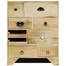 Festnight Cassettiera, Comò e cassettiere in Legno Massello di Mango 60x30x75 cm