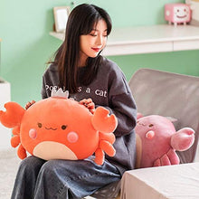 YiXing - Cuscino per divano con motivo a granchio, in morbido cotone, 58 cm, colore: grigio, altezza: 58 cm