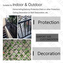 JFFFFWI Rete Nera, Rete per Bambini Rete di Sicurezza per ringhiere Corda Decorazione per Rete Decorazione murale Recinzione Rete da Giardino Patio Tessuto Protettivo Bambino in Cotone, per Bambini