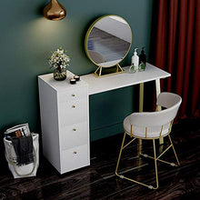 Wuxingqing Tavolo da toeletta Makeup Tabella Vanity Dressing Tavolo con 4 Governo di immagazzinaggio, Specchio e ha attenuato Stool regolati for Le Donne Ragazze per Regalo Donna Ragazza Bambini