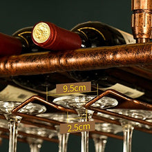GJSN Portabici per Vino, Crisante Porta in Vetro Appeso Dimensioni: 60/80 / 100X30Cm,Bronzo,100 Cm.