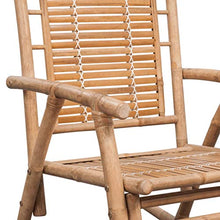 vidaXL Sedia a Dondolo da Esterno Giardino in Bamboo Relax Poltrona Oscillante