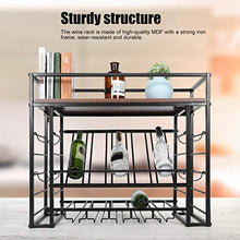 Cikonielf - Scaffale per vino da parete, design industriale, con ripiano per vino, 79 x 30 x 66 cm
