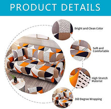 Carvapet Elasticizzato Copridivano Allungabile Universale Fodera per Divano Antiscivolo Sofa Protettore（Arancione,4 Posti）