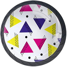 Modello di figura geometrica colorata Pomelli per Porta Set di 4 Pomelli per Mobili Manopole per Cassetti Cucina Armadio Vetro