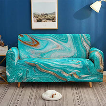 Morbuy Marmo Copridivano Fodera Copridivani Elasticizzato Sofa Protettore Copertura per 1/2/3/4 posti Divano Poltrone + Rullo Appiccicoso Regalo (Marmo Verde,2 posti)