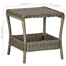FAMIROSA Tavolo da Giardino Marrone 45x45x46,5 cm in Polyrattan