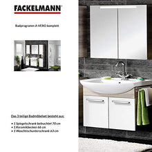 Fackelmann Set di mobili da Bagno Vero Mobiletto da Bagno/lavabo/Specchio