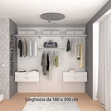 Cabina armadio su misura completa di tutti accessori.Guardaroba. Pronta 5 giorni