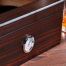 Sigaro Humidor Cedro con igrometro, desktop Digital Humidifier Brown Box può contenere circa 50 sigari
