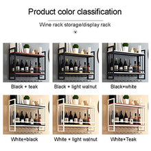 Wine Rack Gqq @ Stemware - Supporto da Parete in Metallo per Bottiglie di Vino e Bicchieri, da Appendere alla Parete