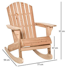 giordano shop Sedia a Dondolo con Braccioli 77x94x97 cm in Legno