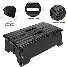 Sgabello Pieghevole Portatile per Bagno Nero, sgabello pieghevole in plastica Sgabello pieghevole pieghevole per cucina Bagno uso da viaggio