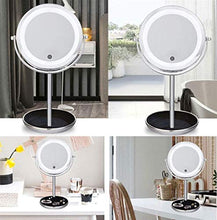 L&B-MR - Specchio da bagno a LED, con specchio ingranditore a 5 lati, doppio schermo da barba e specchio da bagno