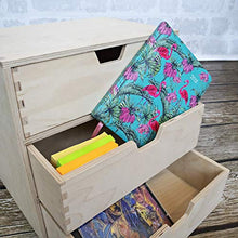 Creative Deco Mini Cassettiera in Legno | 3 Cassetti | 28.5 x 20 x 28.5 cm (+/- 1 cm) | Scatola Armadio di Stoccaggio | Compensato Non Verniciato | Perfetto per Conservare. Decoupage e Decorazioni