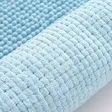 Tappeto Tappetino da bagno Set da bagno in due pezzi rettangolare a forma di U Indossabile per il bagno(Blue-green)