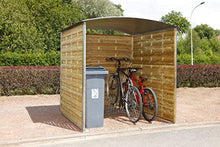 Riparo in legno per biciclette