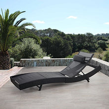 Mendler Lettino Regolabile da Esterno Savannah Acciaio polyrattan 220x70x88cm Antracite con Cuscino Nero