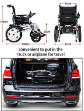 FTFTO Accessori per la casa Sedia a rotelle elettrica Intelligente per Anziani disabili Supporti Pieghevoli Leggeri Sedie a rotelle motorizzate da 100 kg Comode per Viaggi Domestici e Uso Esterno