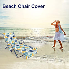 sdfsa - Telo coprisedia da spiaggia con tasche laterali in spugna, per piscina, chaise longue e chaise