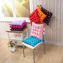 AGDLLYD Set da 4 Cuscini per Sedie - per Cuscini da Giardino e da Esterno （Pois - 40x40 cm, Spessore 5cm. (Arancione)