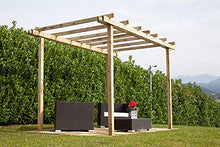 GAZEBO PERGOLA 200X200 LEGNO PINO MASSELLO IMPREGNATO