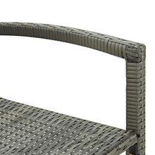 FAMIROSA Sgabelli da Bar 2 pz Grigi in Polyrattan