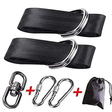 Yooyg - Kit di cinghie per dondolo con albero da appendere, 150 cm, con 2 ganci a moschettone e anelli a D, per amache, pneumatici e piattini