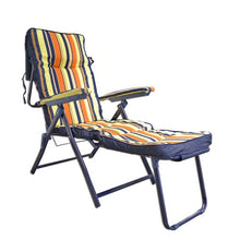 Sedia a sdraio imbottita 64x30x98 cm - Colore Rosso, Blu
