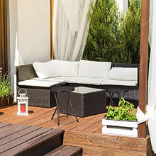 Relaxdays 10020762_46 Sgabello Pieghevole, Forma Rotonda, Nero, 29x33x45 cm