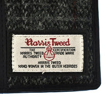 Grey Harris Tweed Passport Wallet