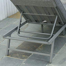 Outsunny Set con 2 Divani da Esterno con Schienale Reclinabile e 1 Tavolino da Giardino, Metallo e Poliestere, Grigio
