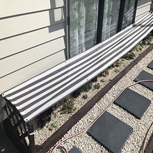 Rete ombreggiante Copertura Ombra per Piante da Fiore, Strettamente Intrecciato Strisce Grigie e Bianche Maglia per Protezione Solare, 100g/㎡ (Size : 3×6m)