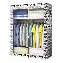 jooe Organizzatore Tela Armadio Assemblaggio Stoccaggio Vestiti Appesi Scaffali Metallo Portatile Camera da Letto Casa,B