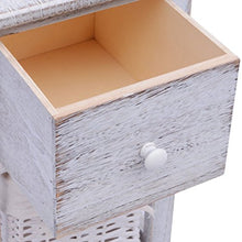 Festnight Comodini Shabby Chic 2 Pezzi Bianchi in Legno