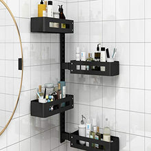DZHTWSRYGR Bathroom Corner Shelf Bathroom Shelves, Bathroom Wall-Mounted Perforation-Free Storage Rack