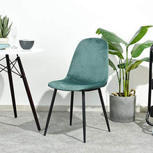 MEUBLE COSY chaise de bureau sedia metallo,velluto verde 42,5 x 54,5 x 86 cm