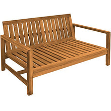 Teako Design Udine - Divano da Giardino, 3 posti, Resistente alle intemperie, Larghezza: 150 cm