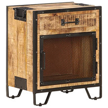vidaXL Comodino 43x30x51 in Legno Massello di Mango Grezzo